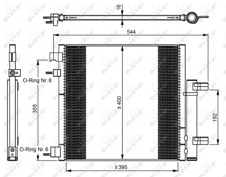 Condenseur, climatisation NRF 350048