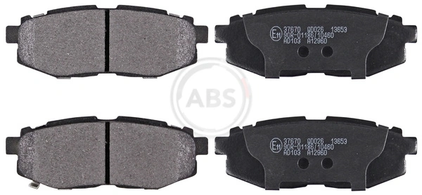 A.B.S. 37670 — Колодка гальм. диск. SUBARU LEGACY задн. (вир-во ABS)
