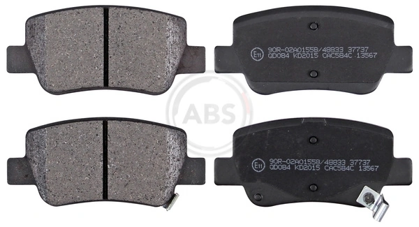 A.B.S. 37737 — Колодка гальм. диск. TOYOTA AVENSIS/AVENSIS SW 1.6,1.8,2.0,2.0D-4D,2.2D-4D 09- задн. (вир-во ABS)