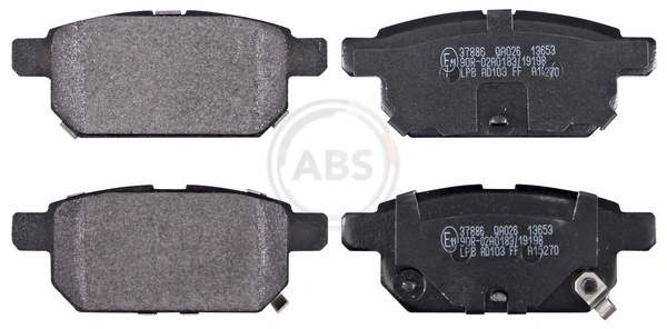 A.B.S. 37886 — Колодка гальм. диск. SUZUKI SX4 задн. (вир-во ABS)