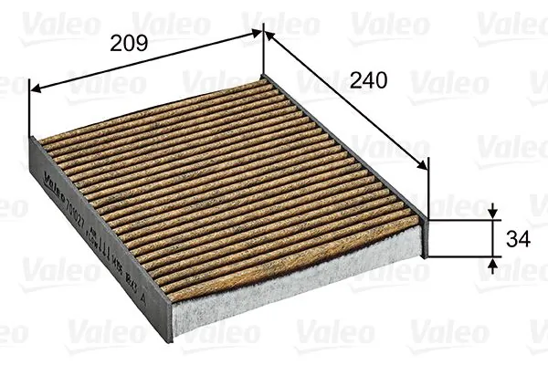 Filtre, air de l'habitacle VALEO 701027