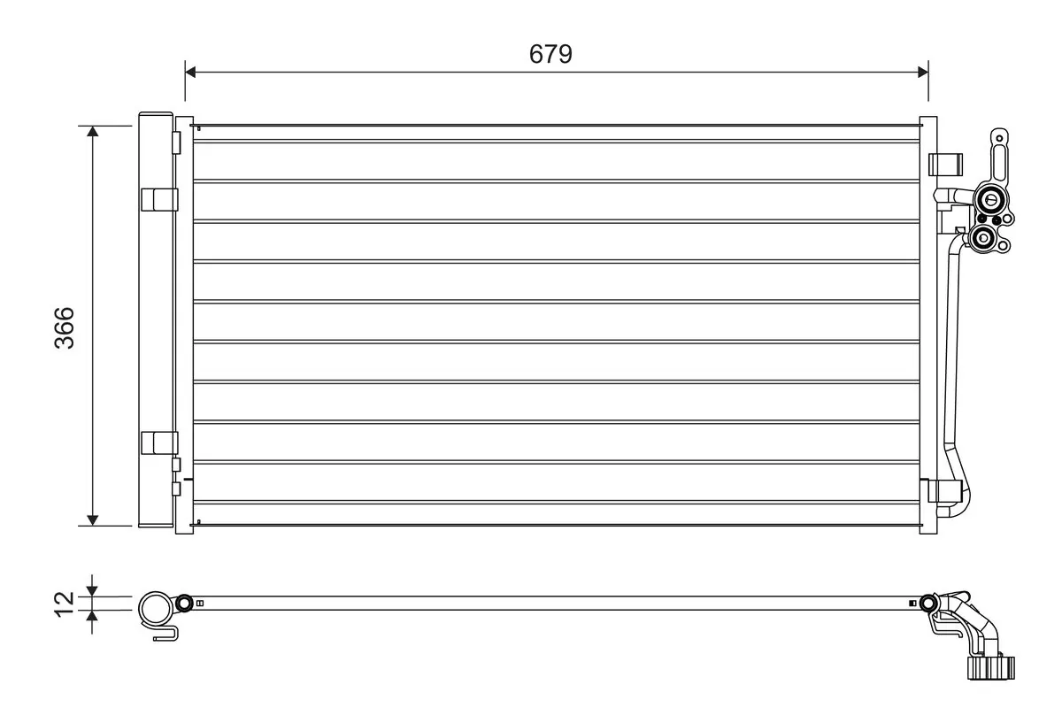 Condenseur, climatisation VALEO 822731