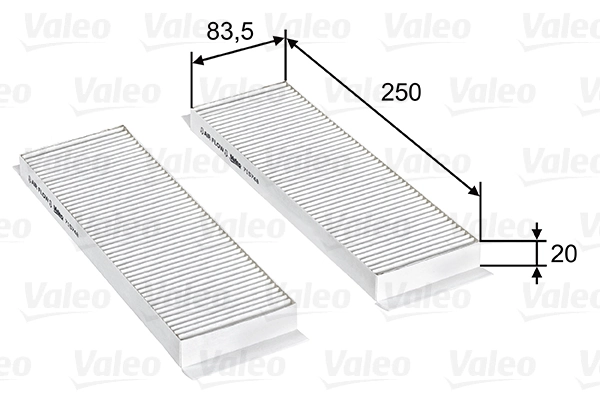 Filtre, air de l'habitacle VALEO 715748