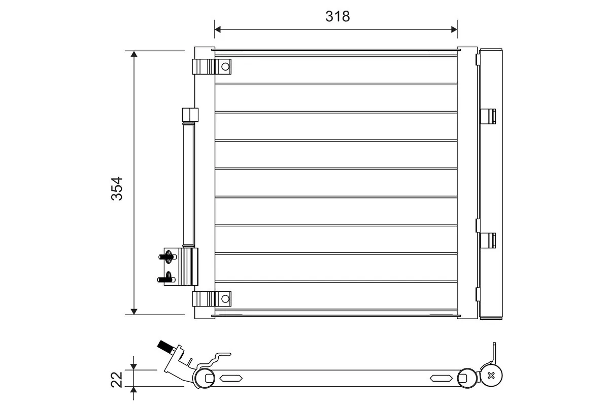 Condenseur, climatisation VALEO 822758