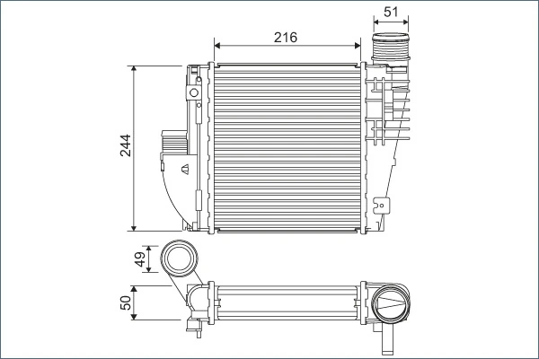 Intercooler, échangeur VALEO 822927