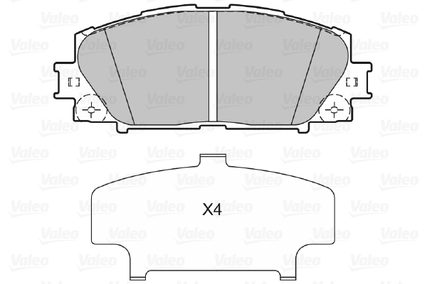 Kit de plaquettes de frein, frein à disque VALEO 601054