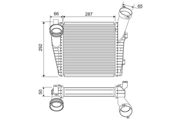 Intercooler, échangeur VALEO 818815