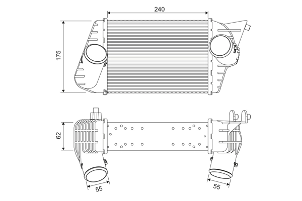 Intercooler, échangeur VALEO 817879