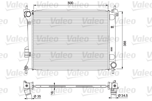 Radiateur, refroidissement du moteur VALEO 701729