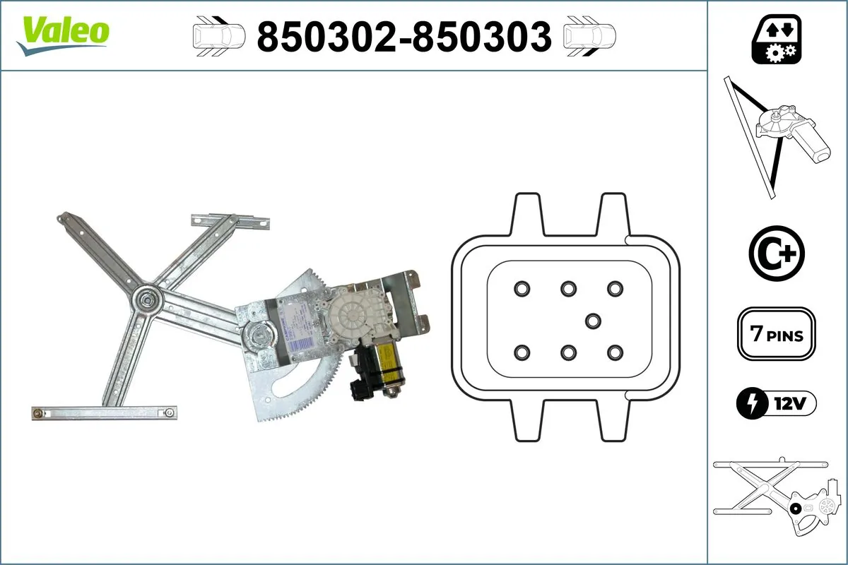 Lève-vitre VALEO 850302