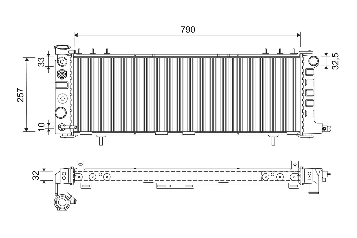 Radiateur, refroidissement du moteur VALEO 701454