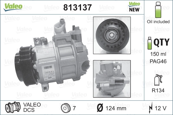 Компресор кондиціонера VALEO (813137)