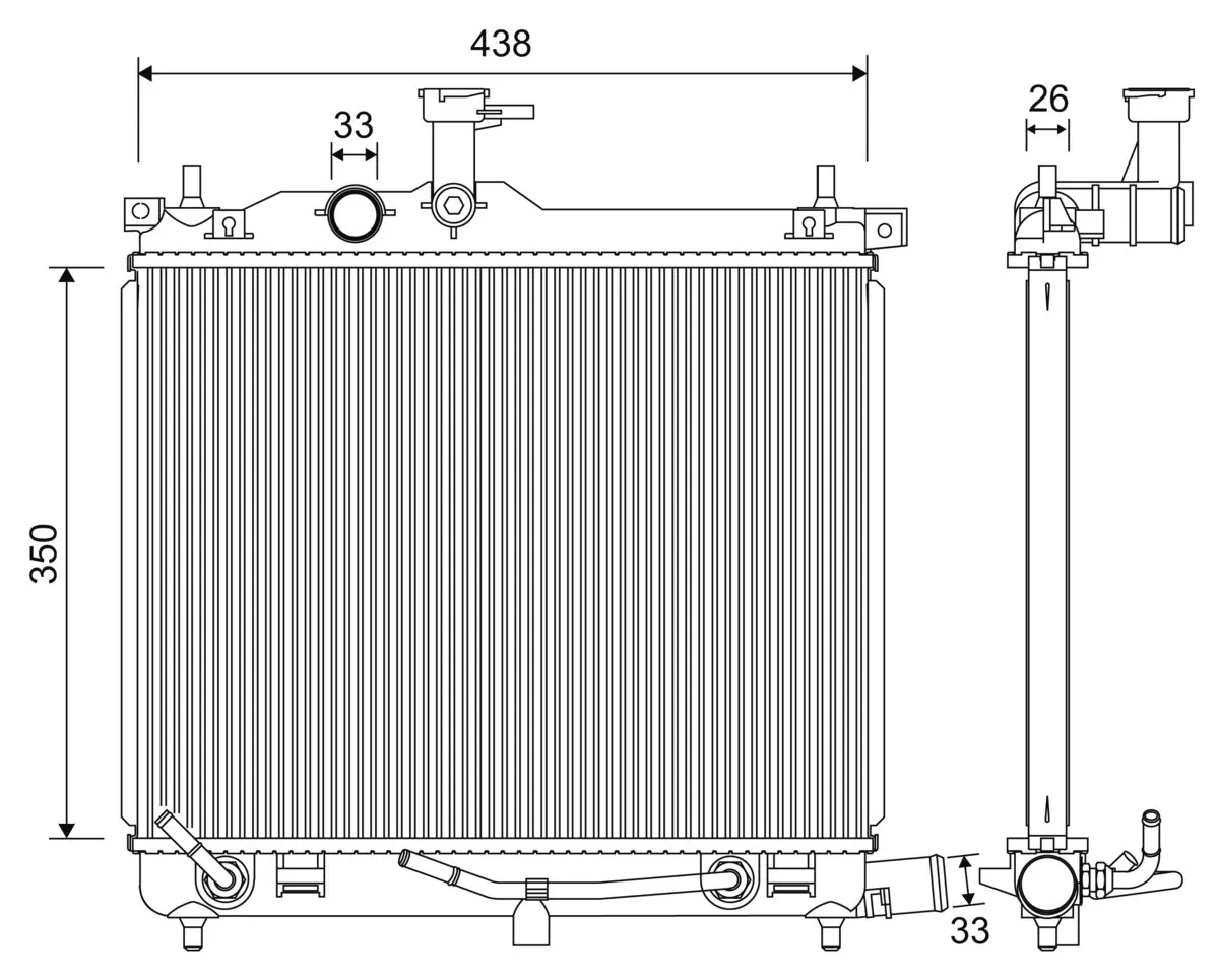 Radiateur, refroidissement du moteur VALEO 701253