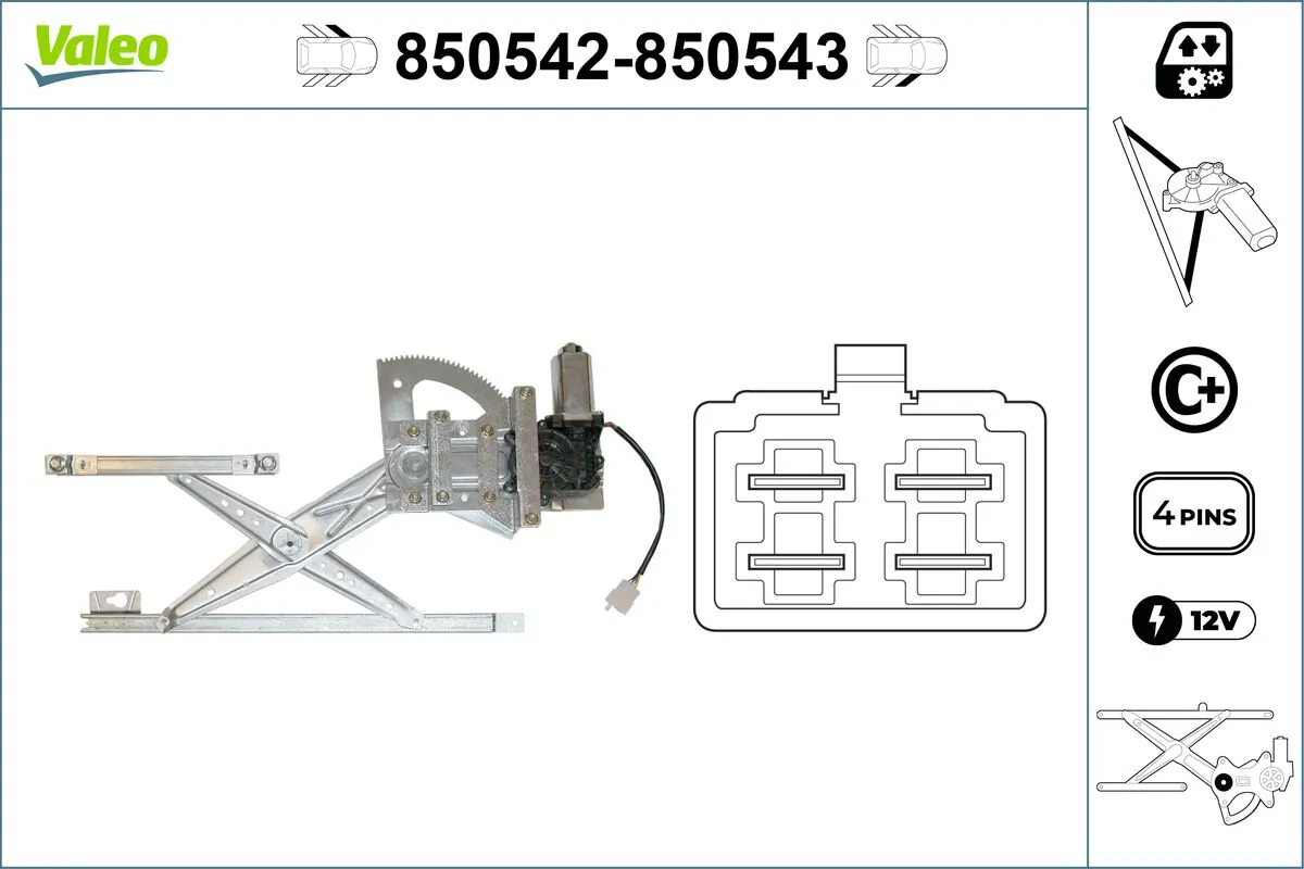 Lève-vitre VALEO 850542