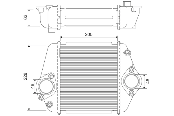 Intercooler, échangeur VALEO 822901