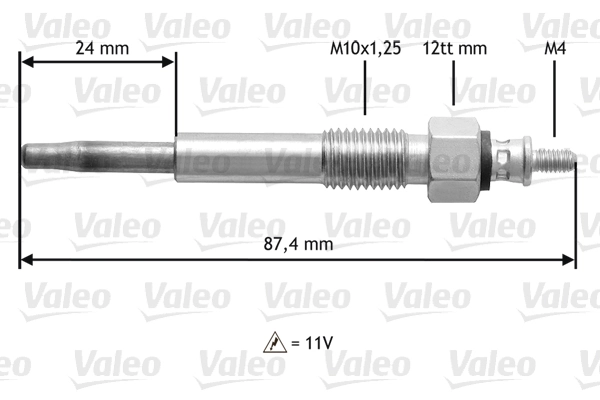 Bougie de préchauffage VALEO 345159