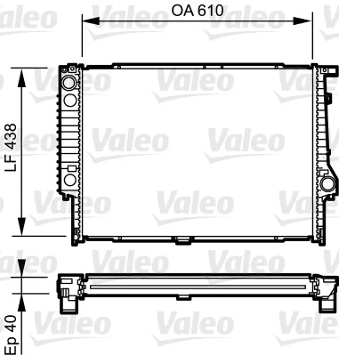Radiateur, refroidissement du moteur VALEO 734615
