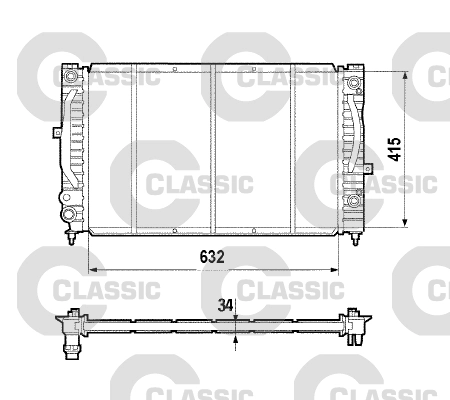 Radiateur, refroidissement du moteur VALEO 231755