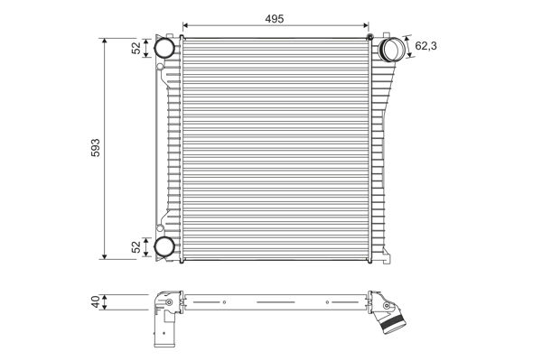 Intercooler, échangeur VALEO 818397