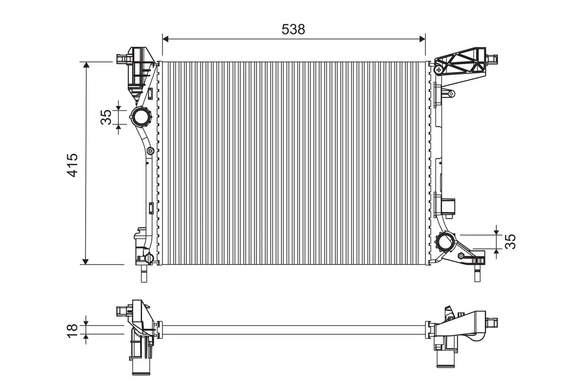 Radiateur, refroidissement du moteur VALEO 701255