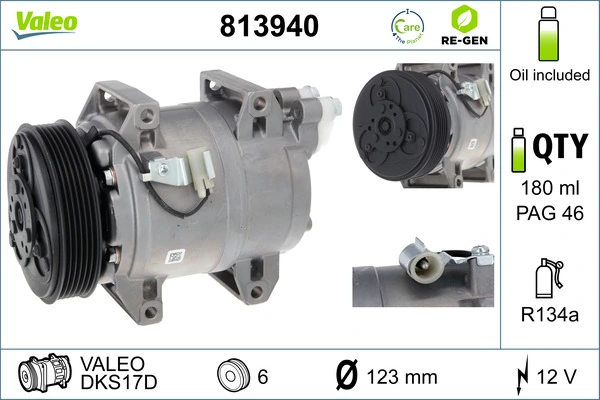 Compresseur, climatisation VALEO 813940