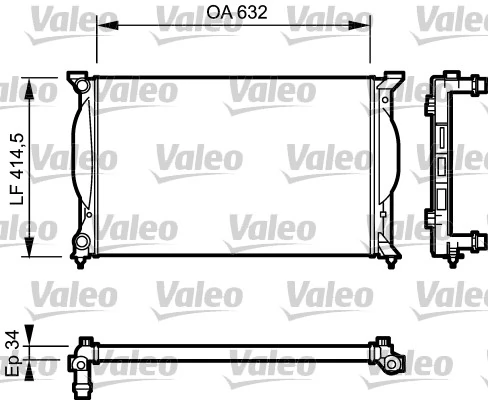 Radiateur, refroidissement du moteur VALEO 732963