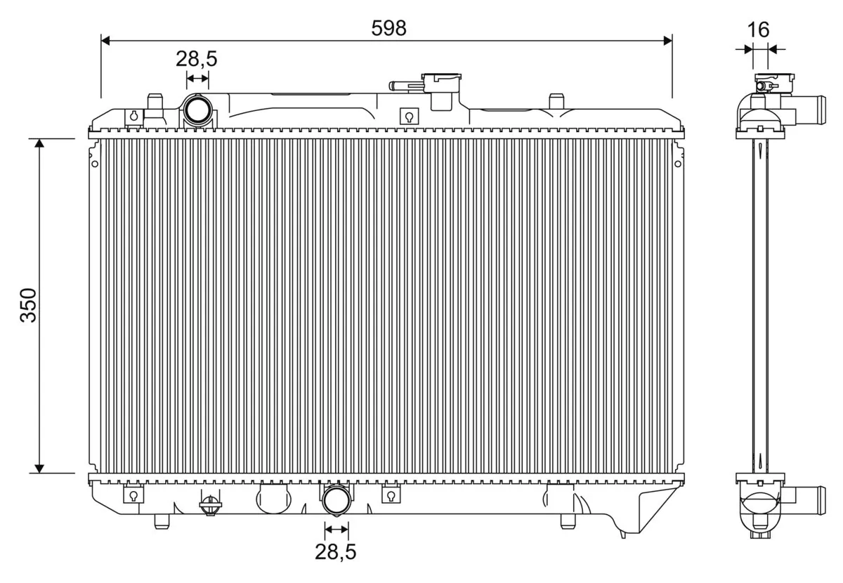 Radiateur, refroidissement du moteur VALEO 701355