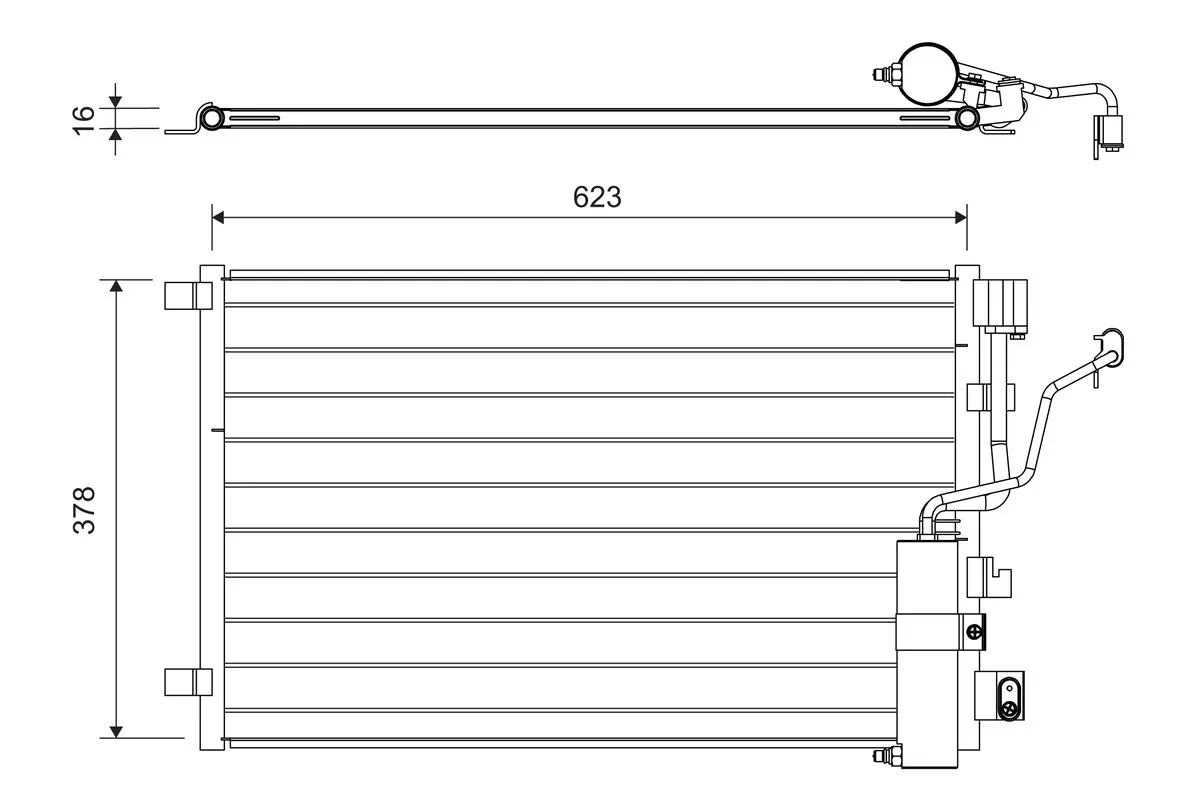 Condenseur, climatisation VALEO 822733
