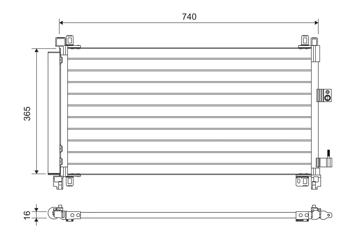 Condenseur, climatisation VALEO 822703