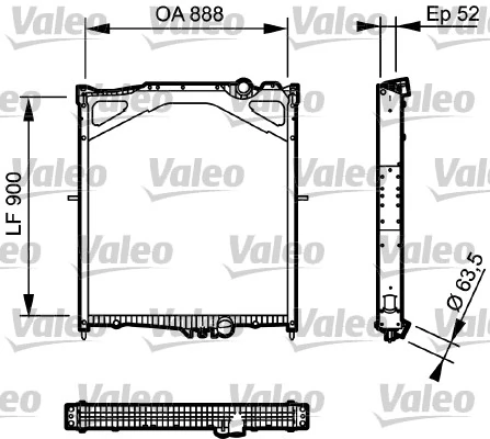Radiateur, refroidissement du moteur VALEO 734300