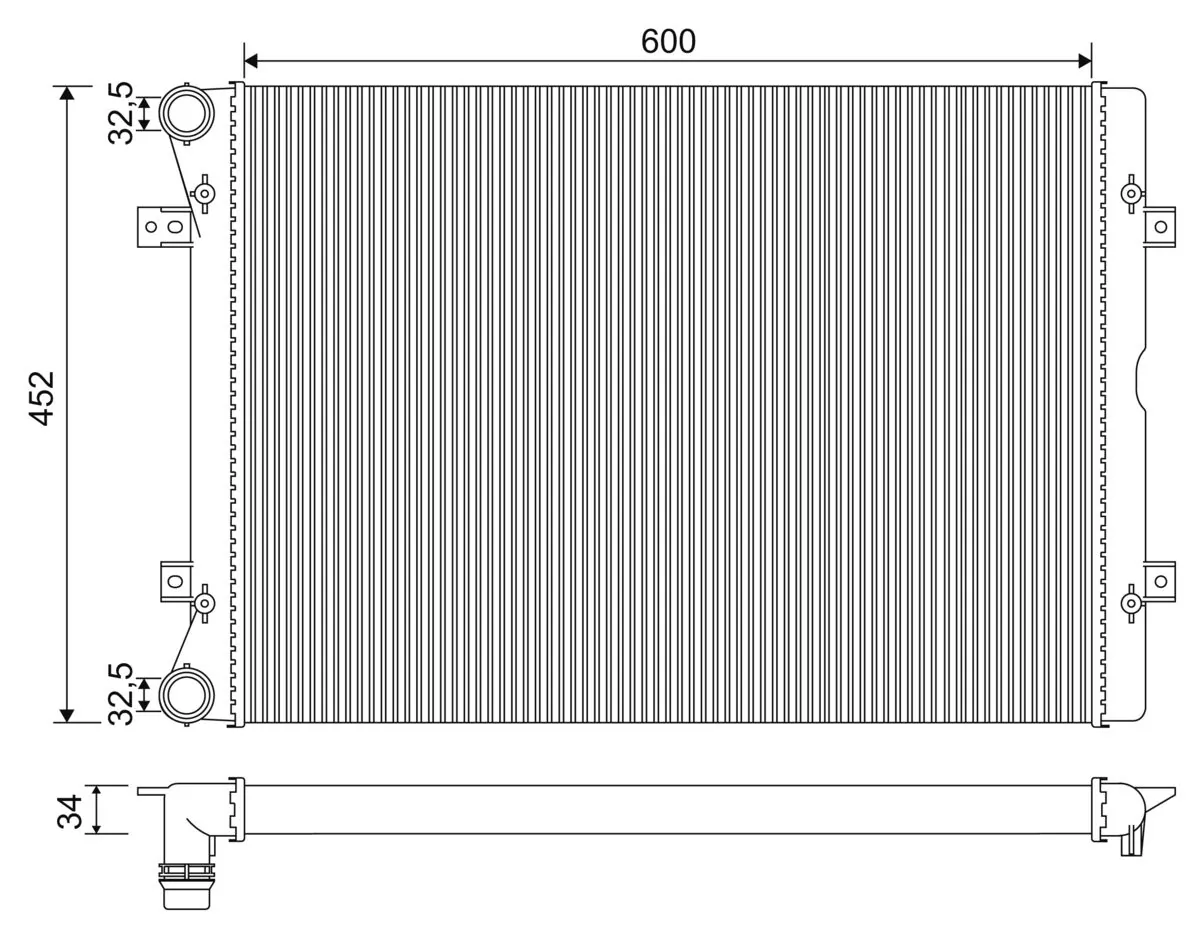 Radiateur, refroidissement du moteur VALEO 701971