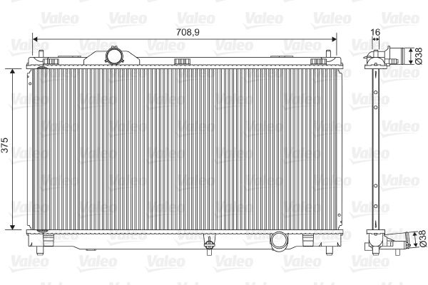 Radiateur, refroidissement du moteur VALEO 701572