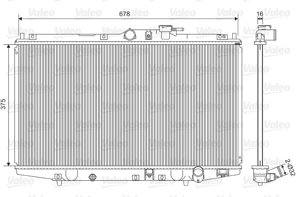 Radiateur, refroidissement du moteur VALEO 734716