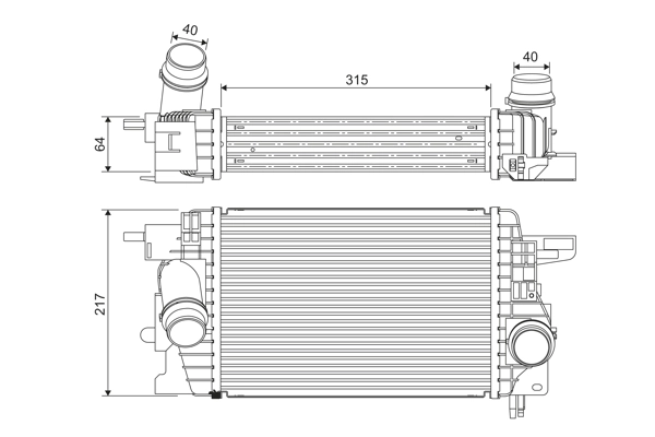 Intercooler, échangeur VALEO 818399