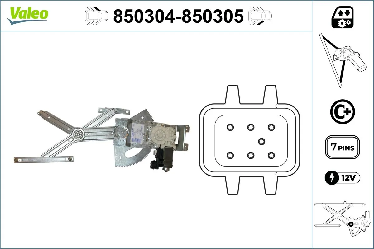 Lève-vitre VALEO 850304