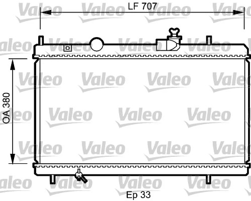 Radiateur, refroidissement du moteur VALEO 735068