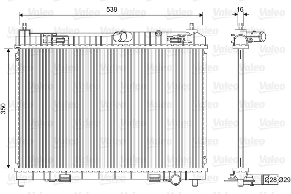 Radiateur, refroidissement du moteur VALEO 701603