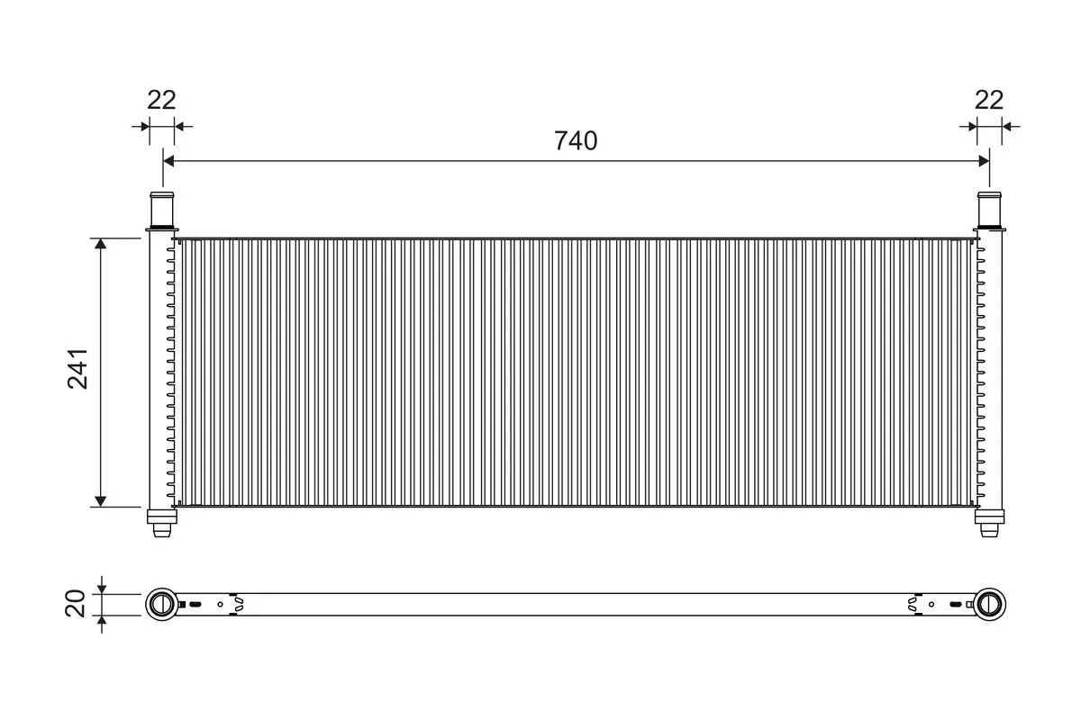 Radiateur, refroidissement du moteur VALEO 701319