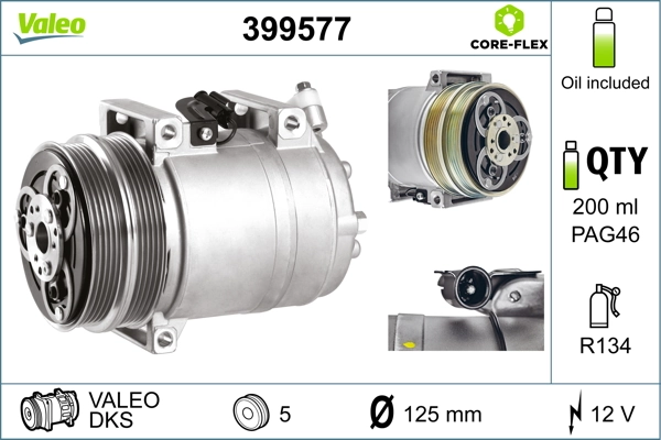 Compresseur, climatisation VALEO 399577