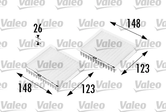 Filtre, air de l'habitacle VALEO 698469