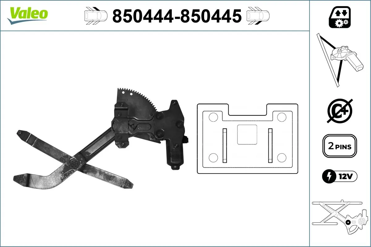 Lève-vitre VALEO 850444