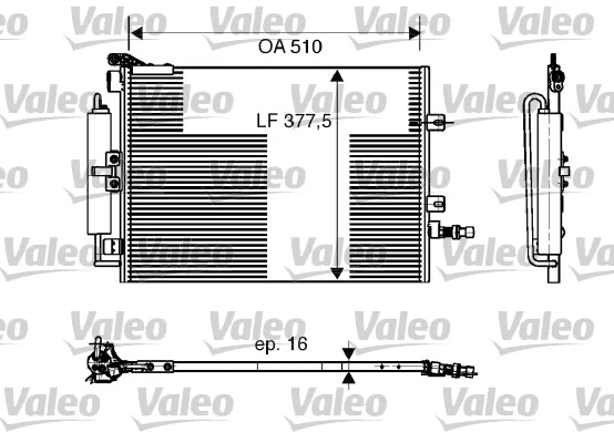 Condenseur, climatisation VALEO 818165
