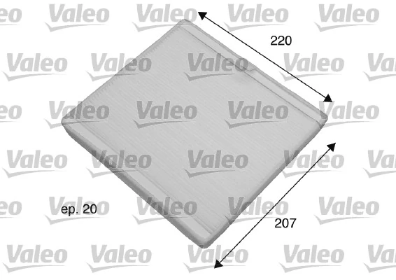 Filtre, air de l'habitacle VALEO 698769