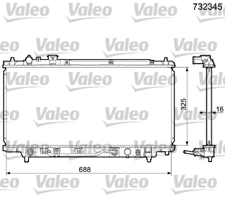 Radiateur, refroidissement du moteur VALEO 732345