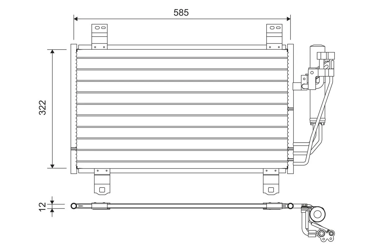 Condenseur, climatisation VALEO 822589