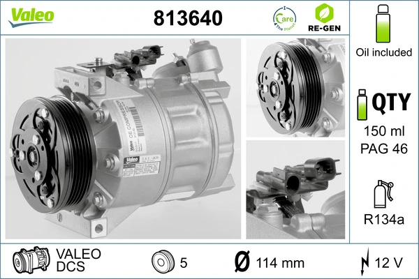 Compresseur, climatisation VALEO 813640