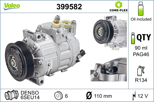 Compresseur, climatisation VALEO 399582