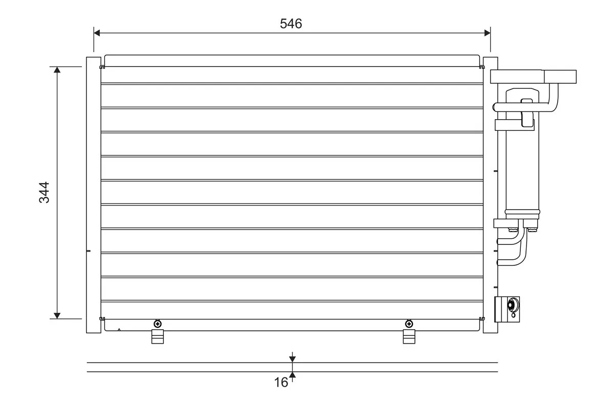Condenseur, climatisation VALEO 822699