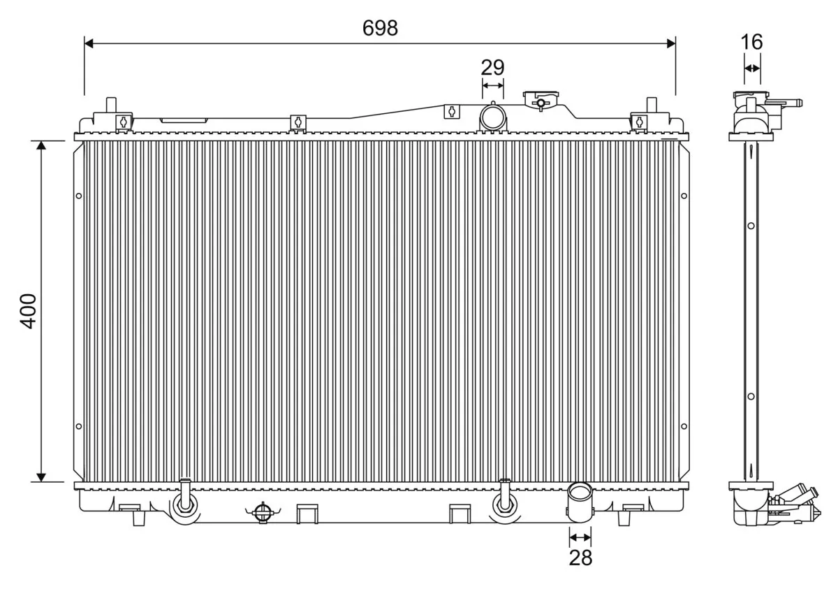 Radiateur, refroidissement du moteur VALEO 701232