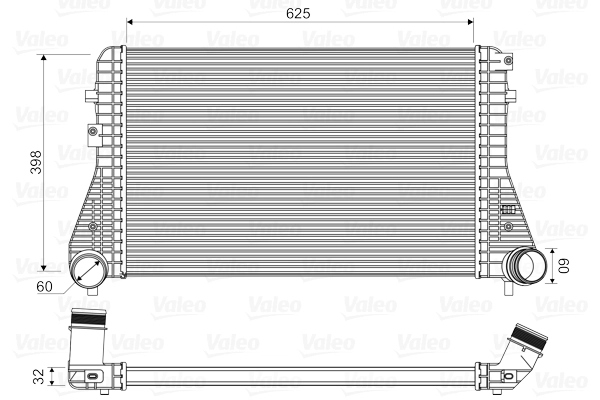 Intercooler, échangeur VALEO 818339